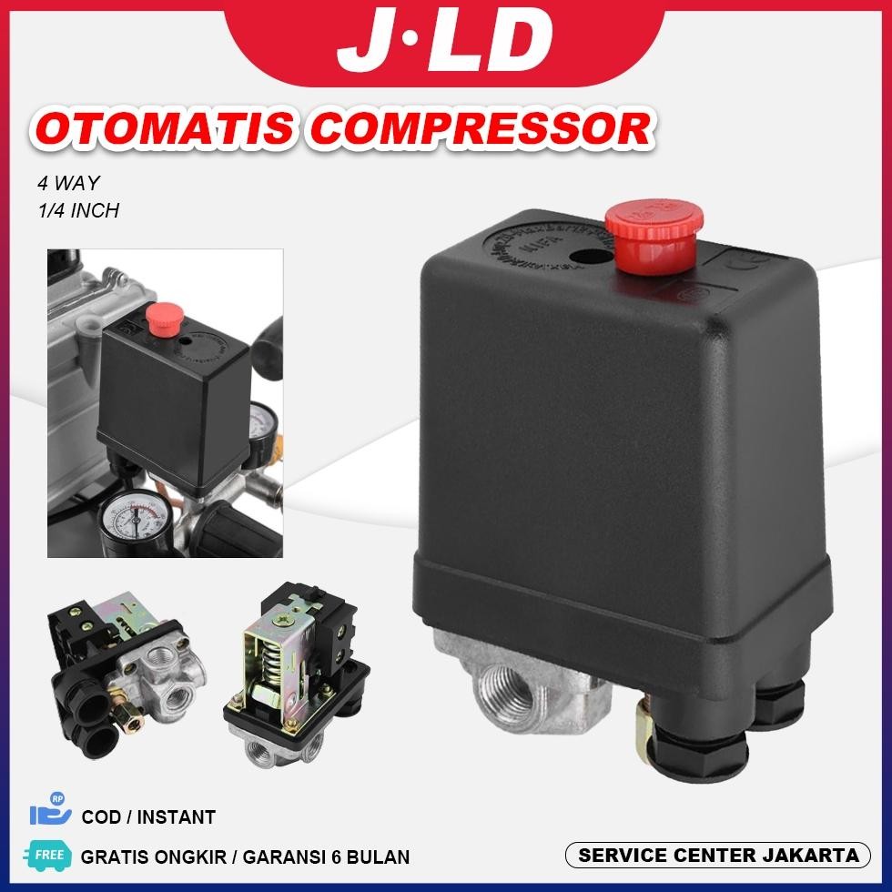 JLD Automatic Pressure Switch Otomatis Compressor 4 Way Control Regulator aSt