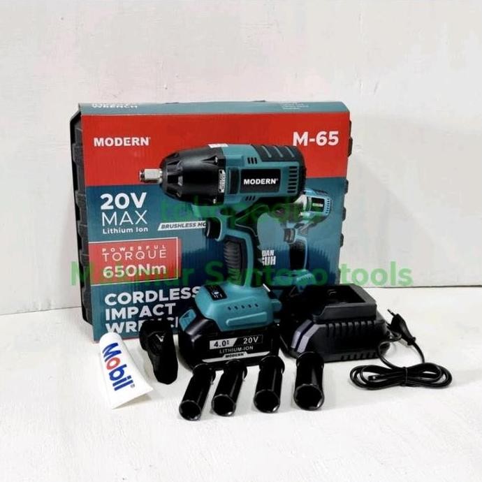 TERMURAH - modern cordless impact wrench m 65 pembuka baut baterai m65 m