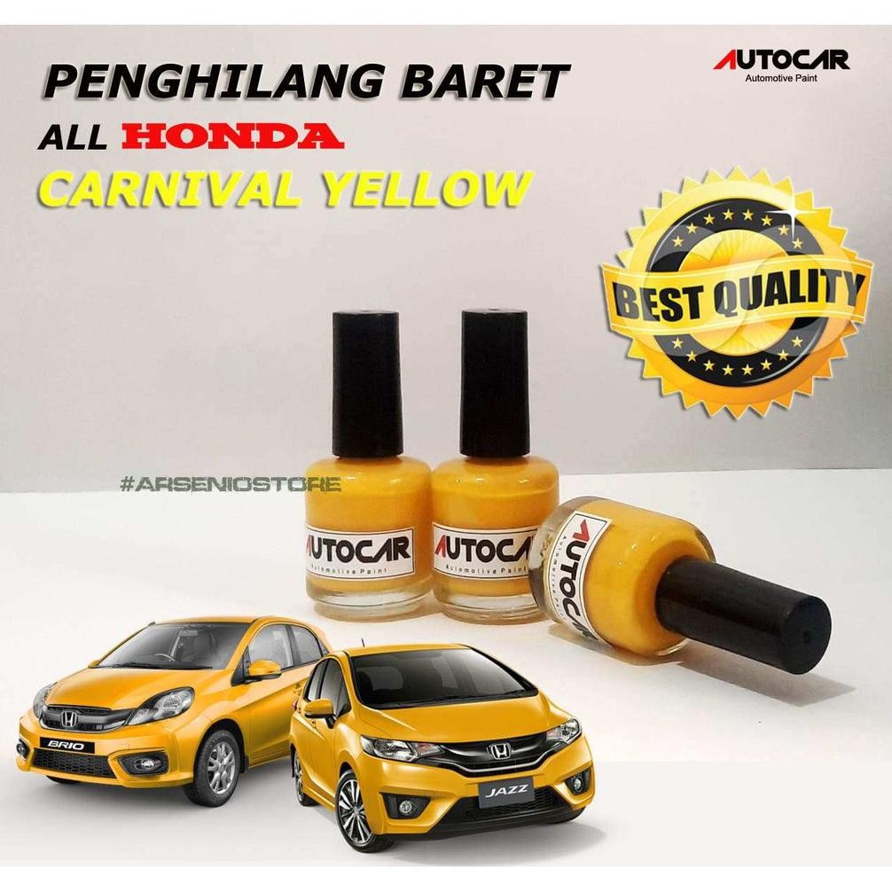 TERMURAH Cat Brio Kuning - Penghilang Baret Mobil Cat Oles Carnival Yellow All Honda Brio Jazz Siap 