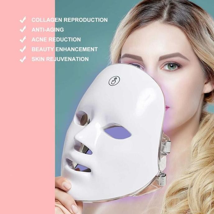 

KUWTIE Masker LED Facial Mask Photon Therapy 7 Color 500mAh - KWT-12 TA