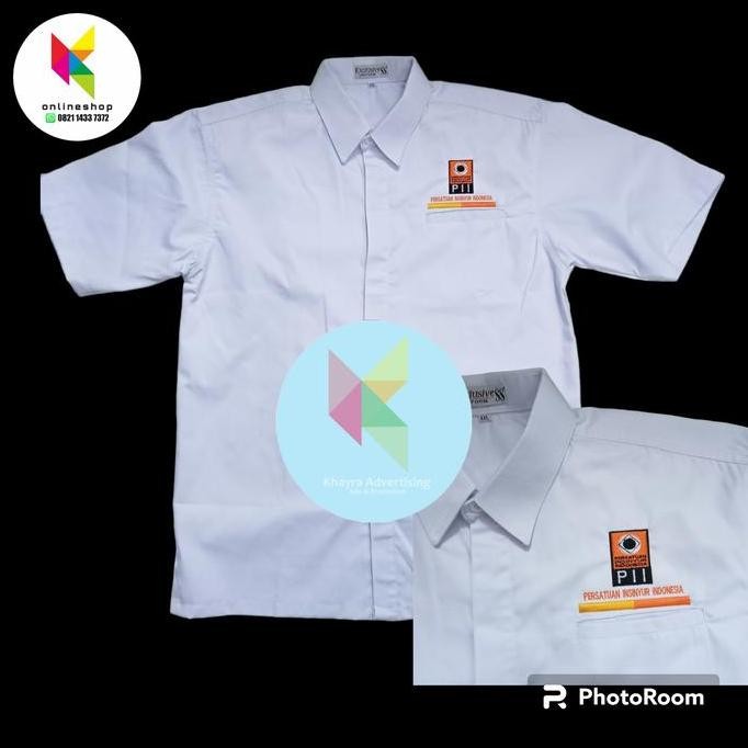 KEMEJA PII PERSATUAN INSINYUR INDONESIA SERAGAM PUTIH LENGAN PENDEK