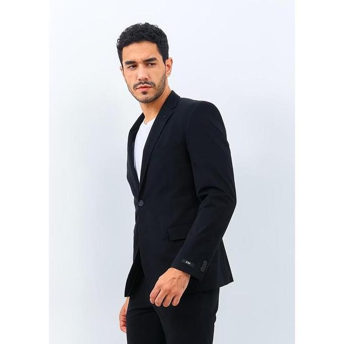 Jobb Northwest Blazer Pria Slim Fit Hitam Co