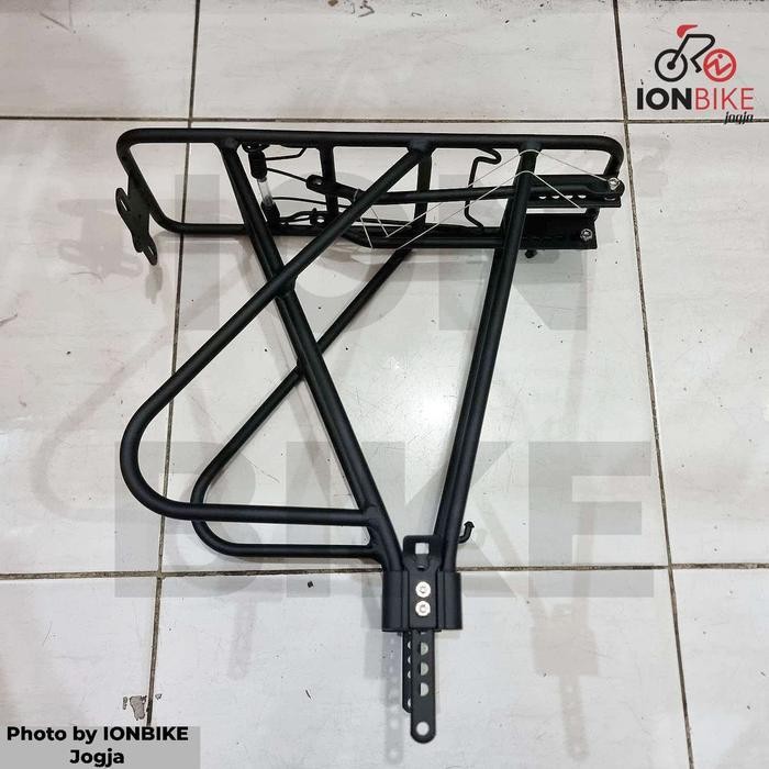 Bagasi Touring Belakang Polygon Alloy For Bend Heist Path Black Pannier Carrier Rak Rack Sepeda Mtb 