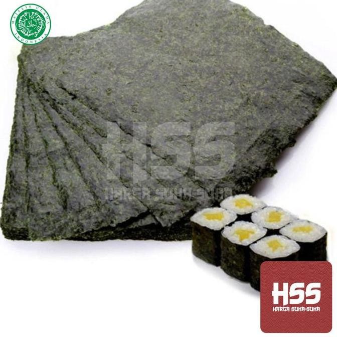 

JH8 Tokinori Sushi Nori HALAL MUI 50 Sheet / 50 Lembar / 125g
