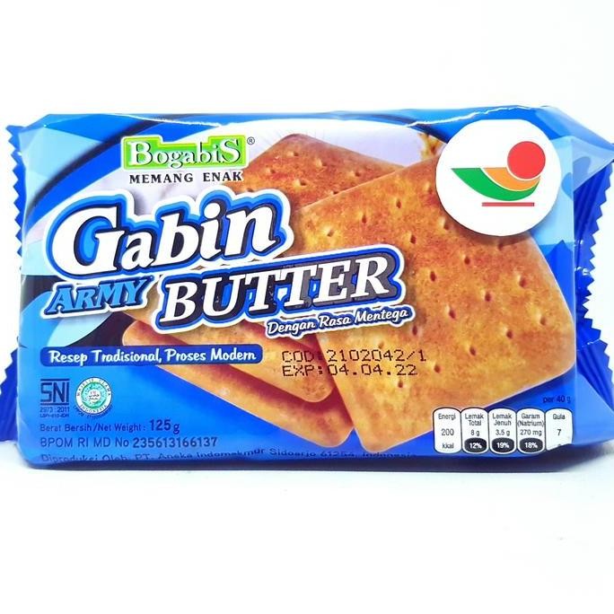 

$$$$] BOGABIS GABIN ARMY BUTTER 125gr | CABIN ANEKABIS ANEKA BIS ENAK ASIN