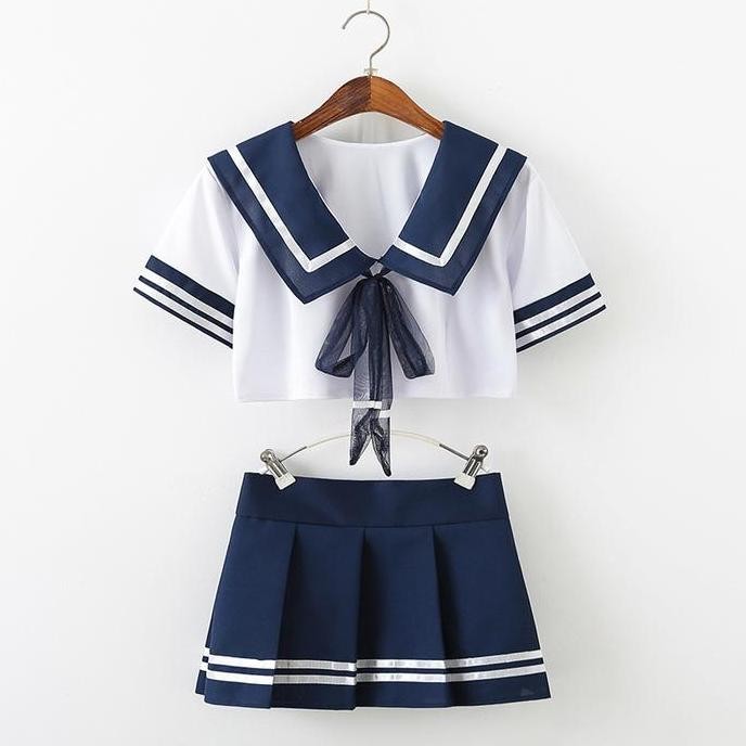 LINGERLIE COSPLAY SERAGAM PELAJAR JEPANG BAJU TIDUR WANITA DEWASA