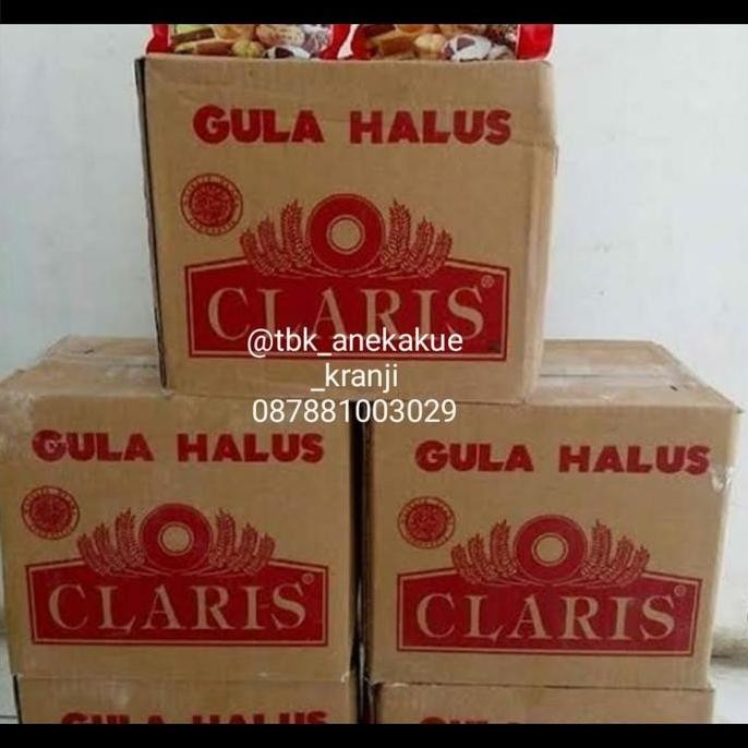

JH8 Gula Halus cap Claris Merah 1 dus (250 gr x 16 pc) via Gojek