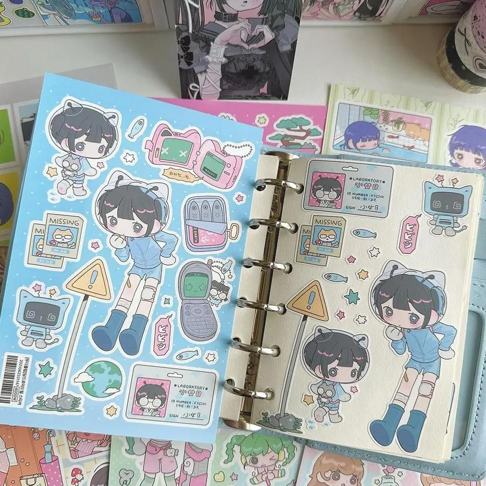 

Hot Japanese Korean Style Sticker Cute Sweet Girl Notebook Stickers Cartoon Character Scrapbook Stickers Diy Handbook Decorative