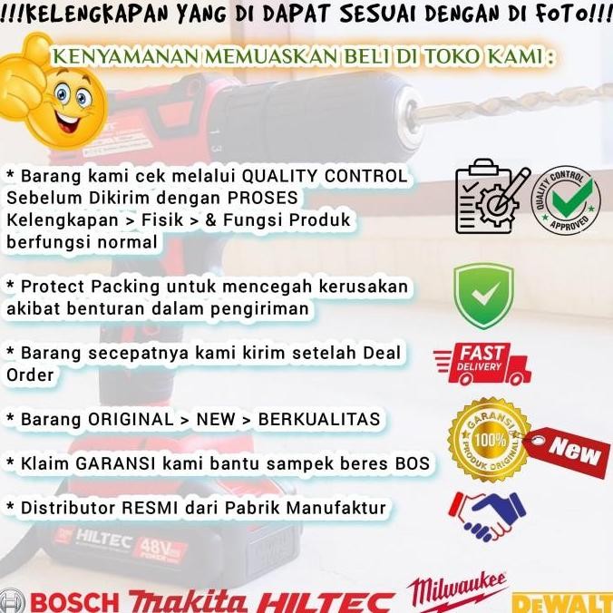 |Expert| mesin buka baut mobil cordless Impact wrench baterai 48vf hiltec