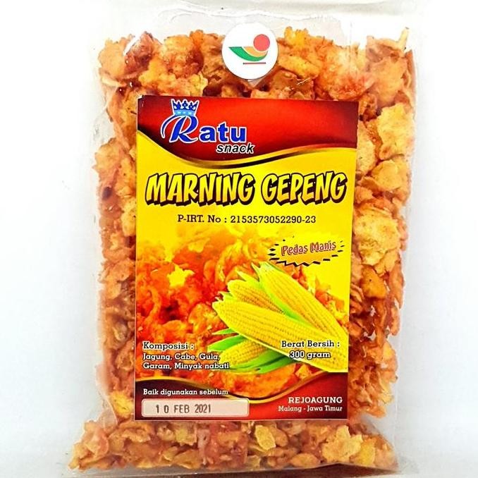 

@#@#@#] RATU SNACK MARNING GEPENG CABE MERAH 300gr | KRIPIK JAGUNG MANIS PEDAS
