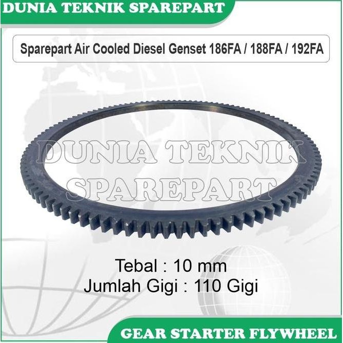 186Fa 188Fa 192Fa Gear Starter Flywheel/ Gigi Starter Roda Gila Genset