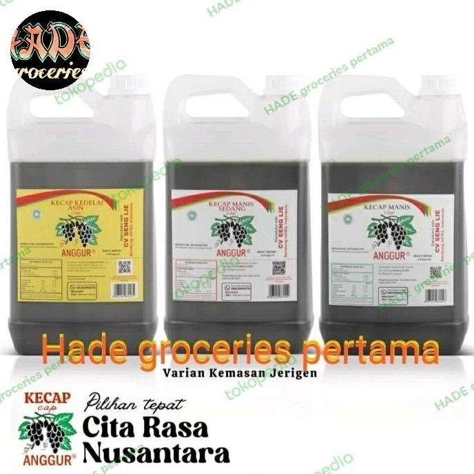 

JH8 Kecap Tulen Anggur Manis|Asin 6kg Seng Lie Bandung pisan