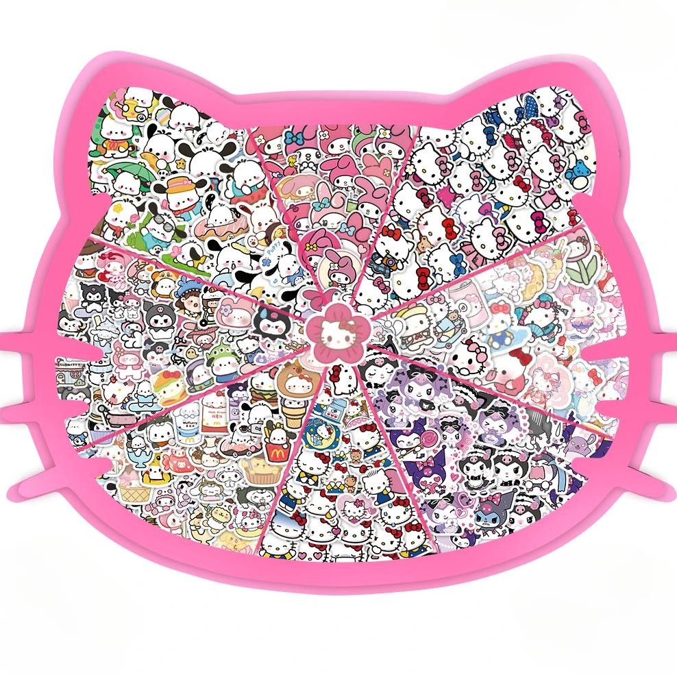 

Cute Sanrio Creative Stickers Cartoon Kuromi Melody Hello Kitty Handheld Account Decoration Waterproof Stickers