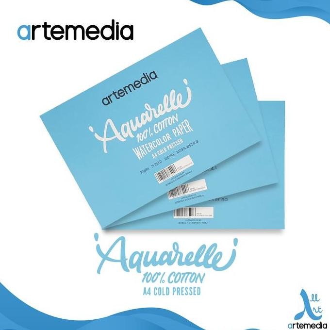 

Sale Kertas Cat Air Artemedia Aquarelle A4 Cotton Watercolor Pad