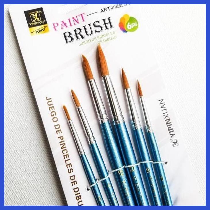 

( SEKOLAH / LUKIS ) READY KUAS LUKIS YIPINXUAN 577 SET 6 PCS / YIPINXUAN PAINT BRUSH SET (SENI / MENGGAMBAR / ART / KERAJINAN ) GOOD QUALITY