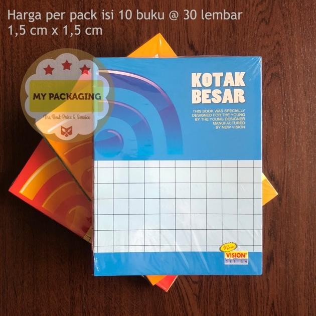 

[Kecil Buku Kotak Besar 1.5 Cm - 30 Lembar Harga Per Pack Isi 10 Buku Ze-42