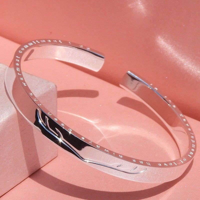 Gelang Perak Sterling untuk Pria dan Wanita, Gelang Perak dengan Desain Tanduk, Gelang Asli yang Fas