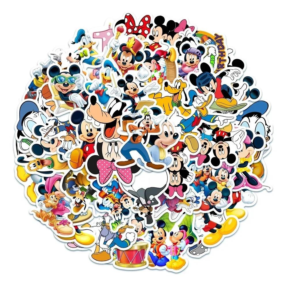 

50Pcs Kawaii Movie Minnie Mickey Stickers Anime Decal Diy Skateboard Laptop Motorcycle Cool Cute Cartoon Sticker Pack Kids Gift