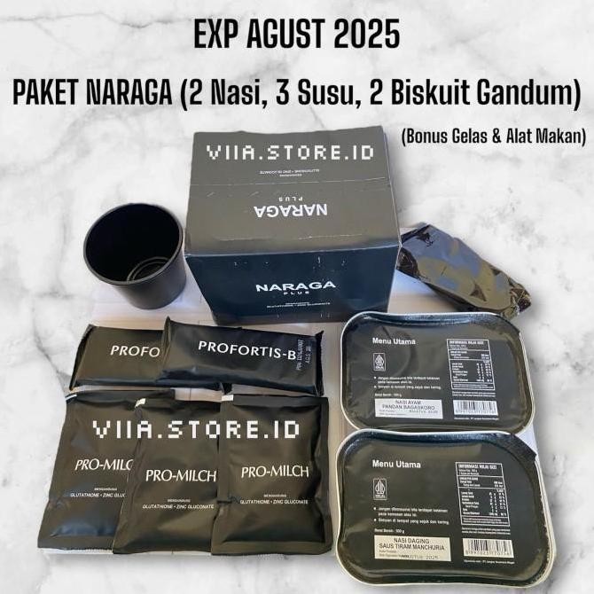 

JH8 BELI PAKETAN LEBIH MURAH !! PAKET RANSUM NARAGA PLUS/ MAKANAN SIAP SAJI TNI ( Makan + Minum ) EXP AGUSTUS 2025