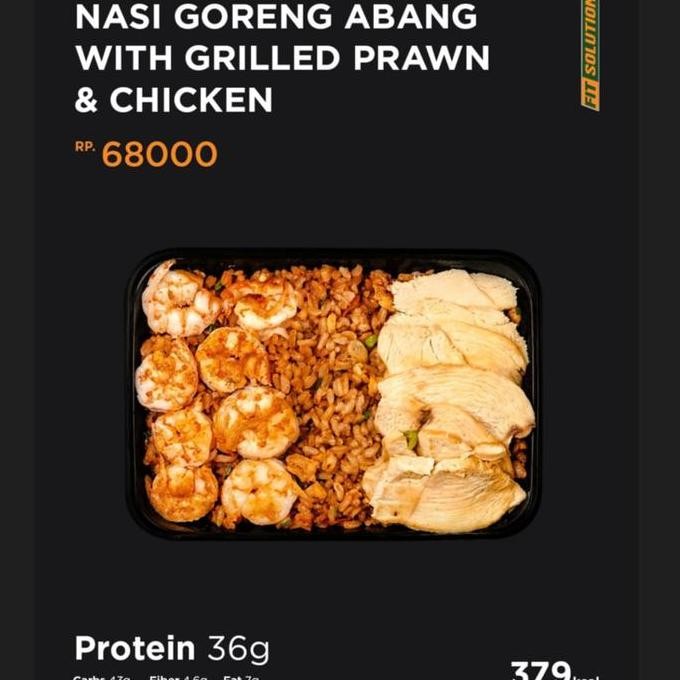 

JH8 Low Cal Nasi Goreng Abang with Grilled Prawn & Chicken Breast. Diet