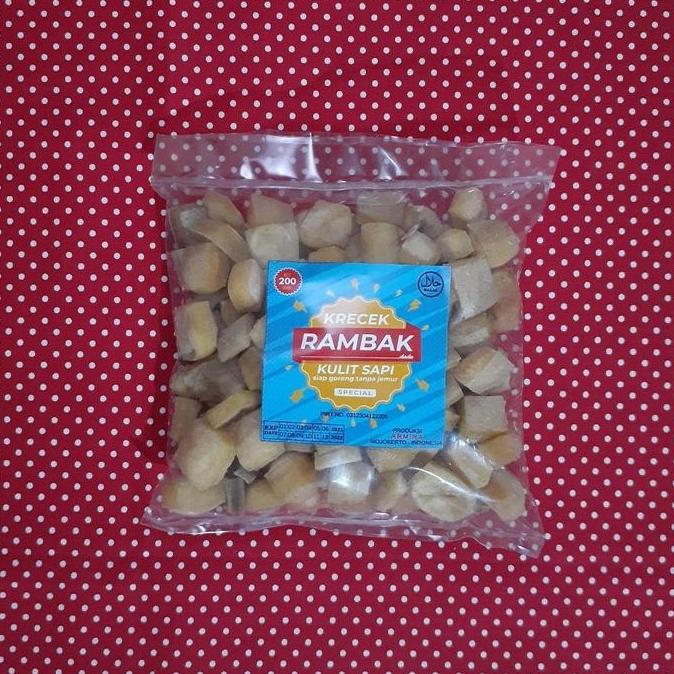 

JH8 Kerupuk Rambak Kulit Sapi Krecek Dadu Dorokdok Mentah Krupuk Kerecek