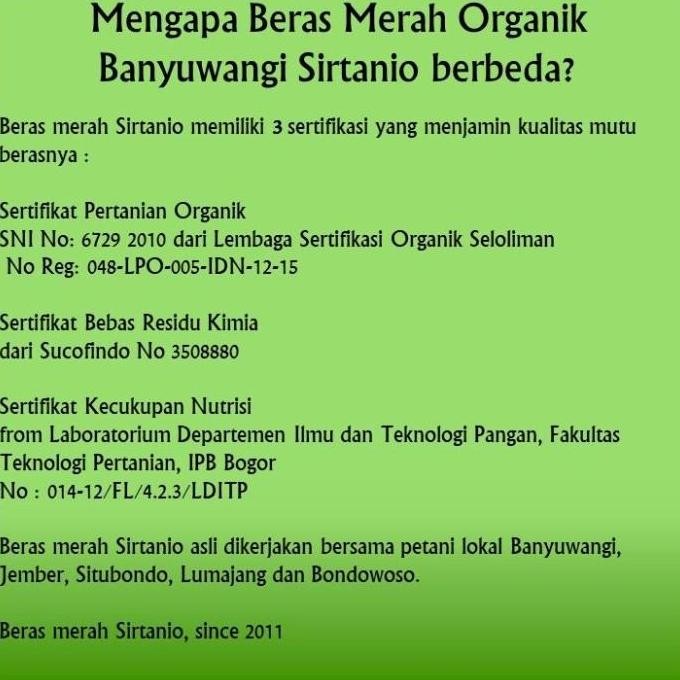

(Expert) Beras Merah Organik Seblang Banyuwangi 1kg kualitas Premium