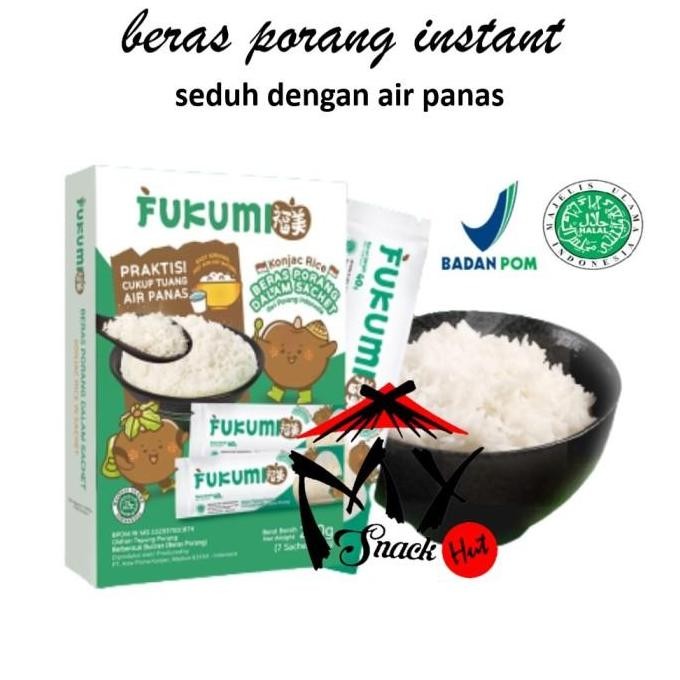 

(Expert) FUKUMI BERAS PORANG 40GR - KONJAC RICE INSTANT SEDUH TAMBAH AIR PANAS