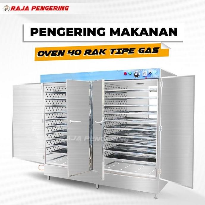 

JH8 Mesin Oven Pengering Rumput Laut, Kerupuk, Keripik & Rempah-rempah Kapasitas 40 Rak Tipe Gas - Loyang, oven listrik Stainless