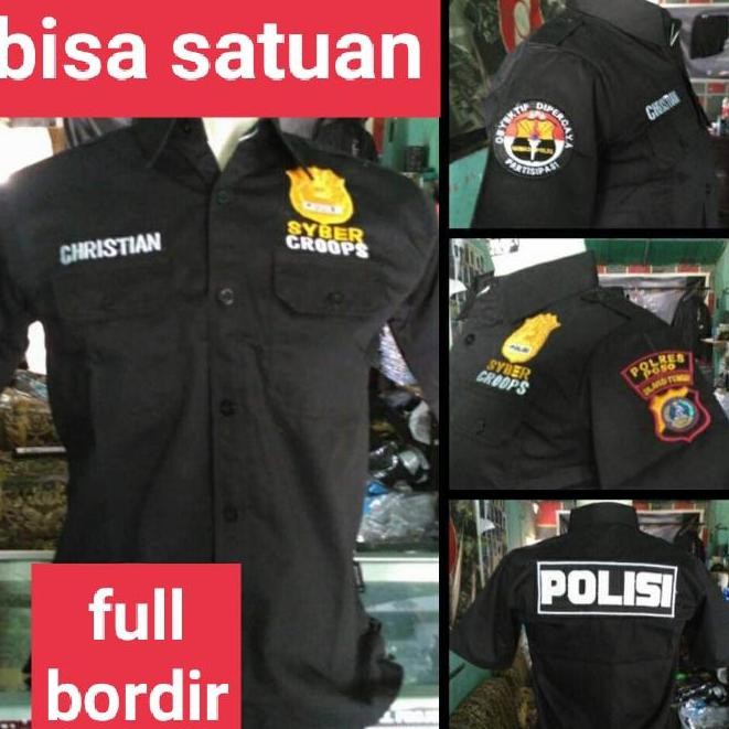 KEMEJA HUMAS POLRI FULL BORDIR KEMEJA POLISI SERAGAM HUMAS POLRI