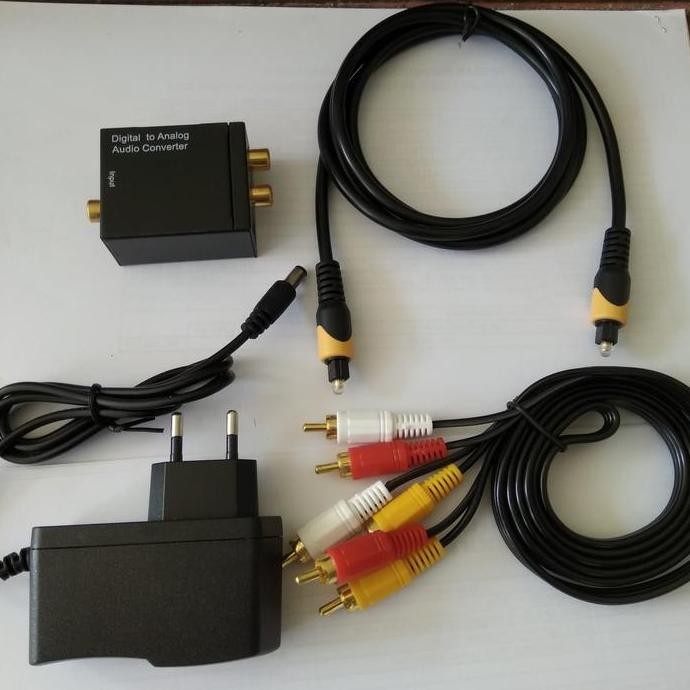 Audio TV to Speaker Sound + kabel optik+ kabel L/R