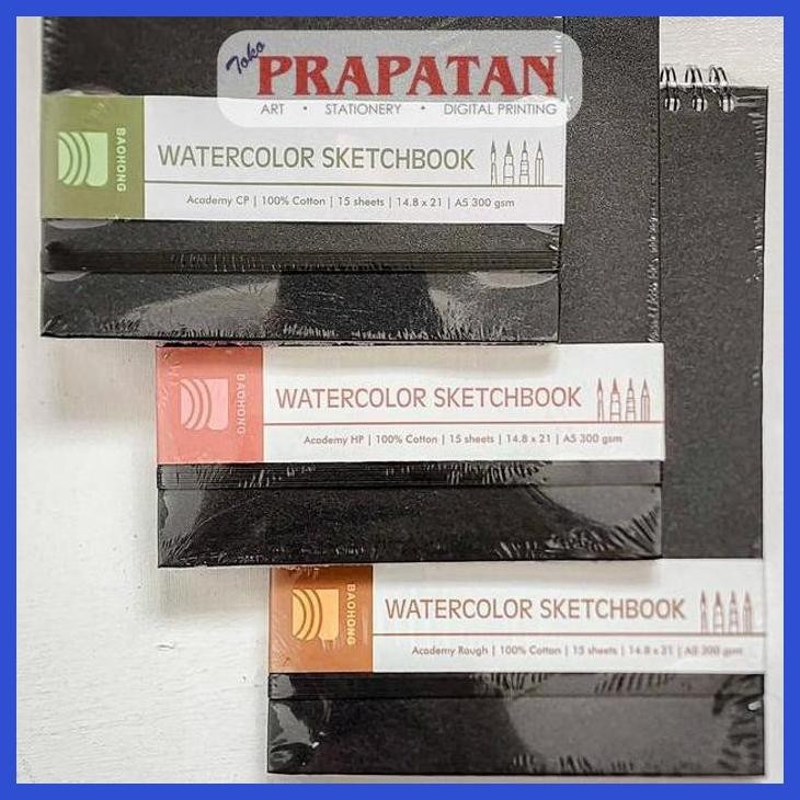 

( SEKOLAH / LUKIS ) READY BAOHONG ACADEMY SPIRAL WATERCOLOR BOOK | BUKU CAT AIR (SENI / MENGGAMBAR / ART / KERAJINAN ) GOOD QUALITY