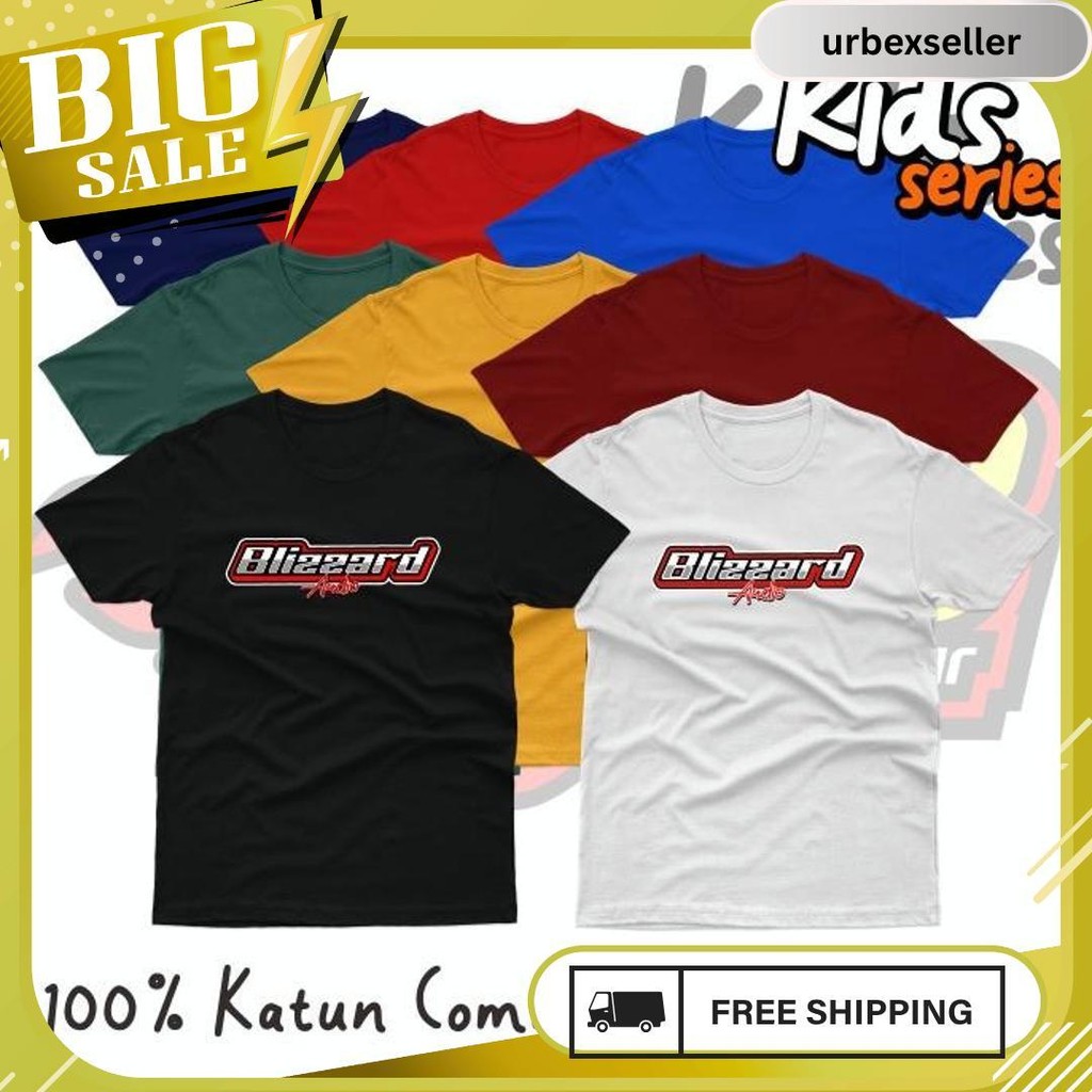 Baju Kaos Anak - Blizzard Audio Sound System Katun - Soundbalapblitar Termurah
