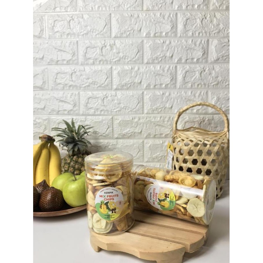 

KERIPIK BUAH | FRUITS CHIPS | KERIPIK BUAH PREMIUM Vol 750 ml 1000 ml dan kemasan hemat