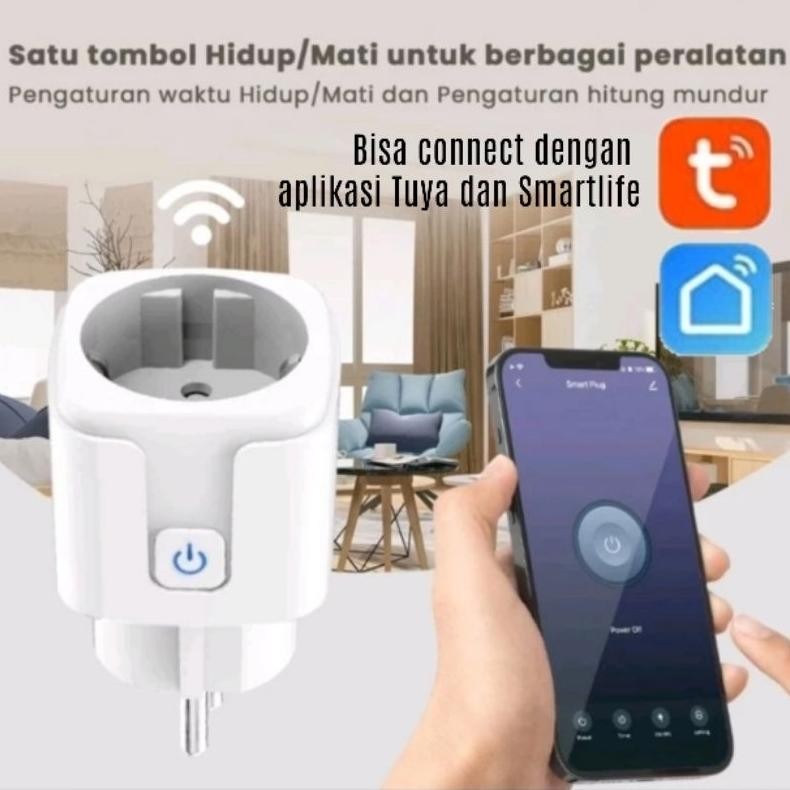 Wifi Smart Plug Socket 16A / Wifi Stop Kontak Colokan Smart Switch