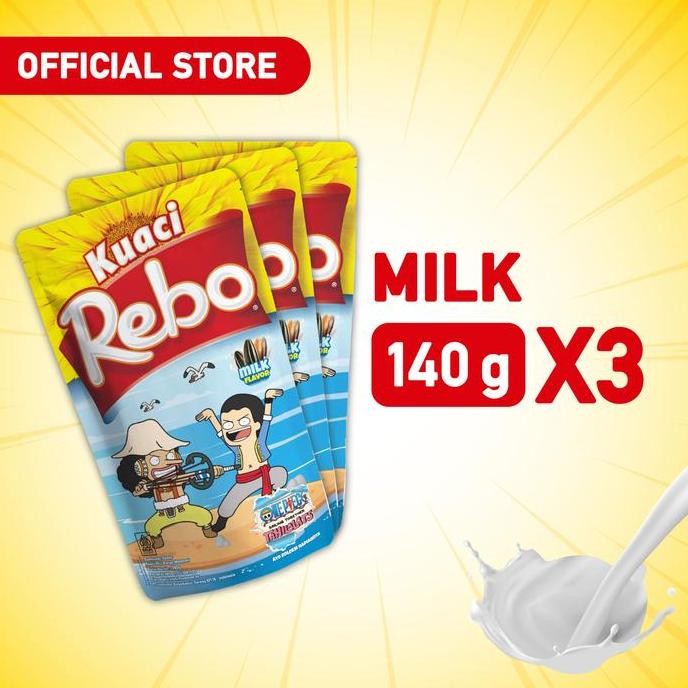 

ID | REBO KUACI BUNDLING 3 PCS - VARIAN RASA MILK 140 GRAM