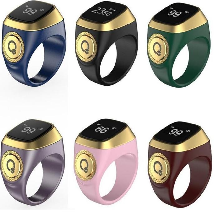 iQIBLA Zikir Ring Aluminium Alloy Digital Tasbih Smart Zikir Ring With Baterry Charging Tasbih Digit