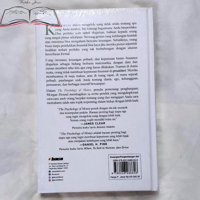 Original Buku The Psychology of Money Morgan Housel HC SC Hard Soft Cover Psikologi Uang Pelajaran A