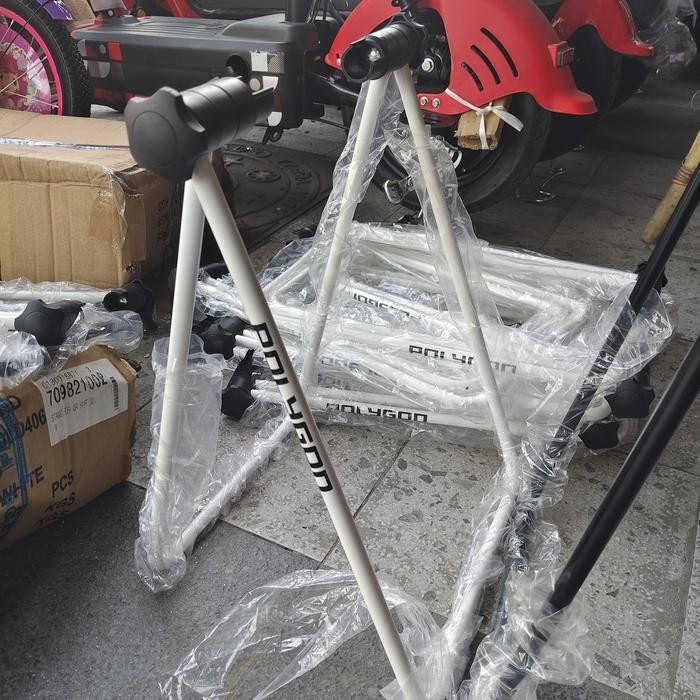 Standar Paddock Display Jagang Ori Polygon Jaminan Kuat Dan Awet Stand Pedok Segitiga Qr Bisa Untuk 