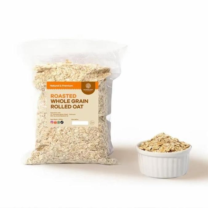

Rolled Oat panggang 1 kg roasted oatmeal wholegrain Gandum Utuh Kasar Premium