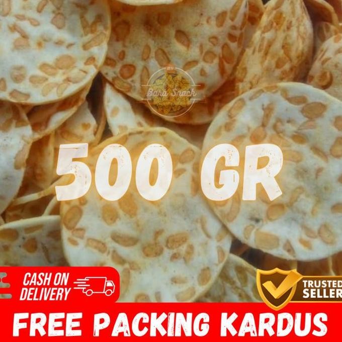 

[ 500gr ] Keripik Tempe Sagu Gurih ( Free Packing Kardus ) / Camilan Snack Kiloan Murah -K