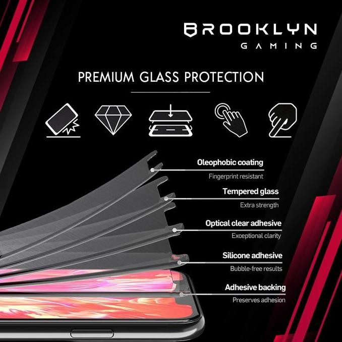 (Expert) Brooklyn GAMING Tempered Glass iPhone 15/14/13/12/11/XS XR PROPLUSMAX