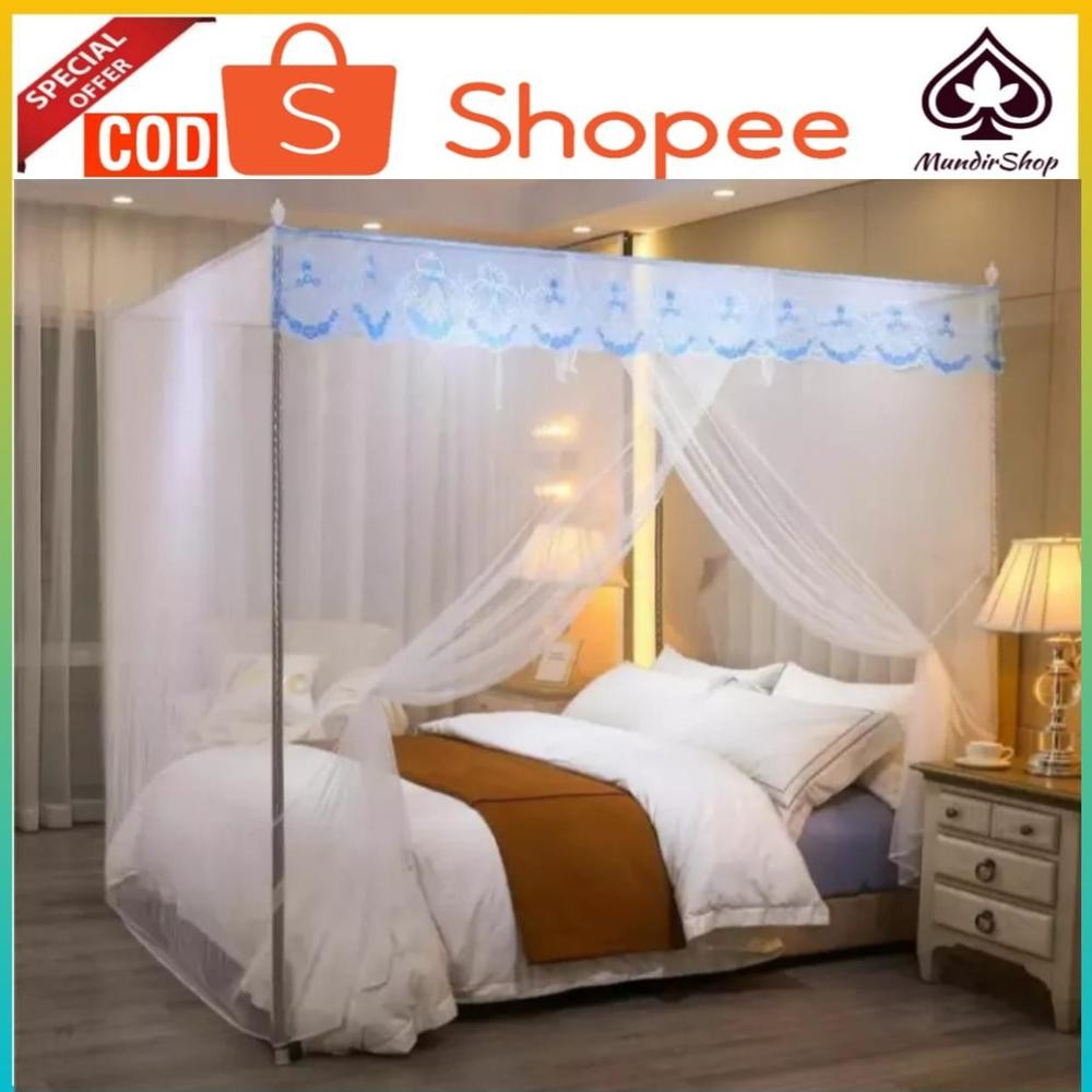 Kelambu nyamuk jumbo klambu kamar tidur dewasa kotak lipat gantung AST