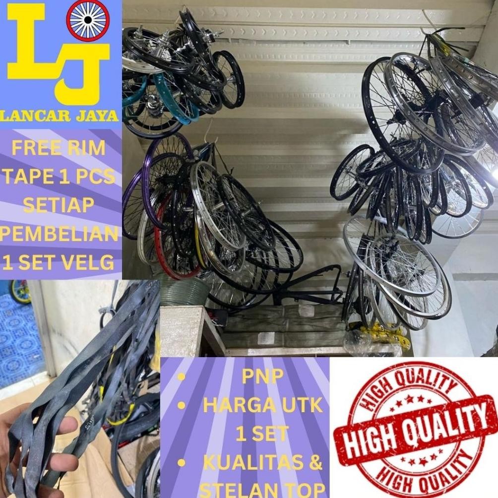 ''Terlaris" Exotic/Odessy Wheelset Rims/Velg Sepeda 1 Set Ukuran 12", 16", 18", 20", 24", 26" Torped