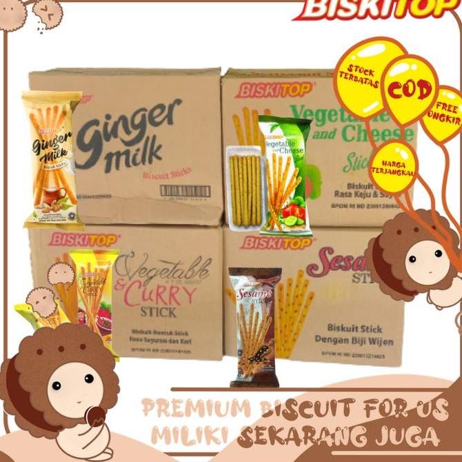 

BISKITOP - (1 DUS) Vegetable Cheese Gingger Milk Curry Stick Sesame