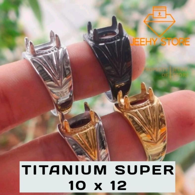 Ring Cincin Titanium Oval 10x12 Anti Luntur DiM