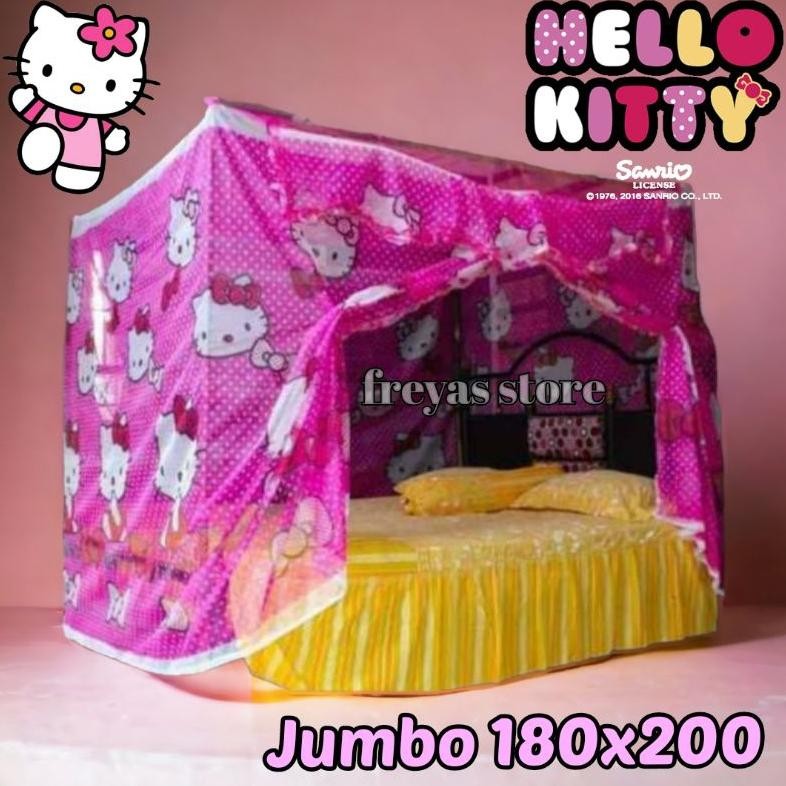KELAMBU MOTIF HELLO KITTY JUMBO  180x200 AST