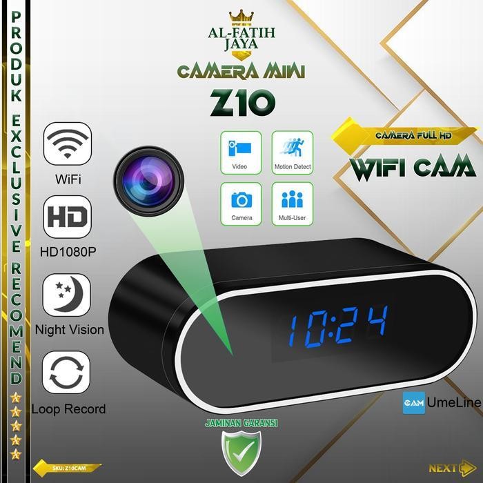 Kamera Spy Wifi Jam Meja Night Vision Motion Detection Mobile Cam Mini