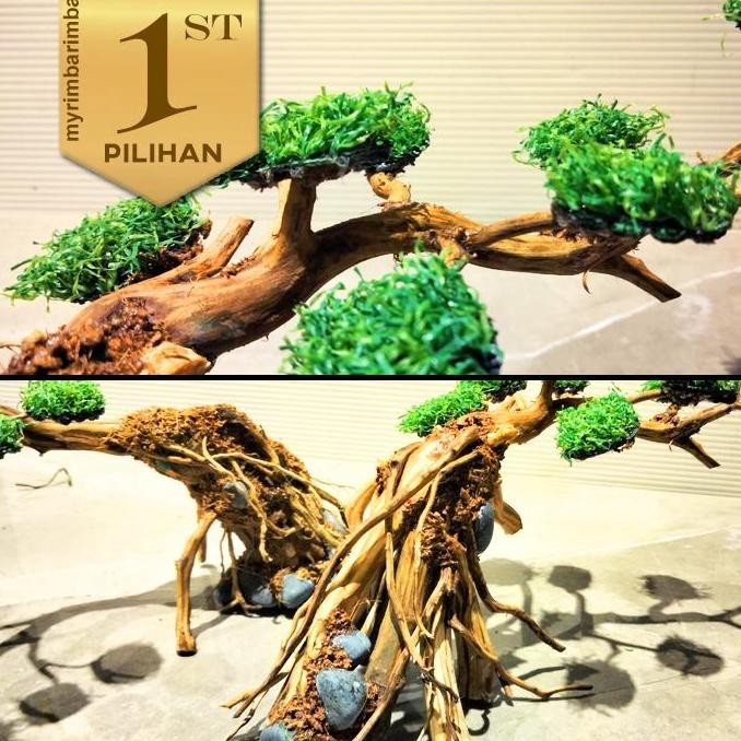 Bonsai Buaya Plastik Tanaman Aquascape Artificial Hiasan Aquarium Ikan Hias Air Tawar / Laut