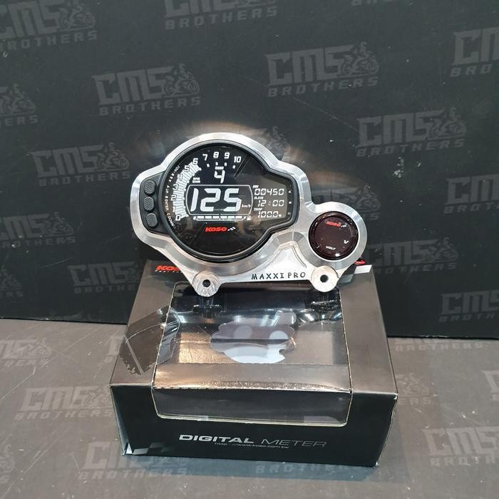 Speedometer Koso Ms01 Set Voltmeter Dan Bracket Cnc Pnp Ninja Rr Original Dan Terpercaya