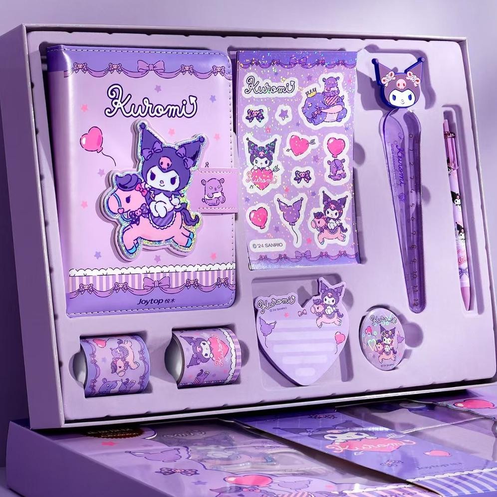 

[Penjual Lokal] Set alat tulis Kuromi 45PCS / termasuk tas penyimpanan multifungsi, tempat pensil, rautan pensil, set alat tulis buku catatan, hadiah sekolah siswa